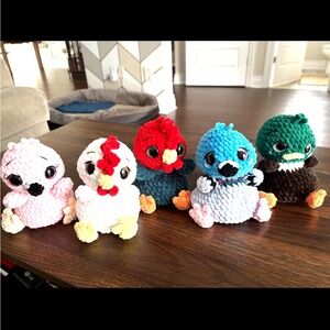 Colorful Crochet weighted birds